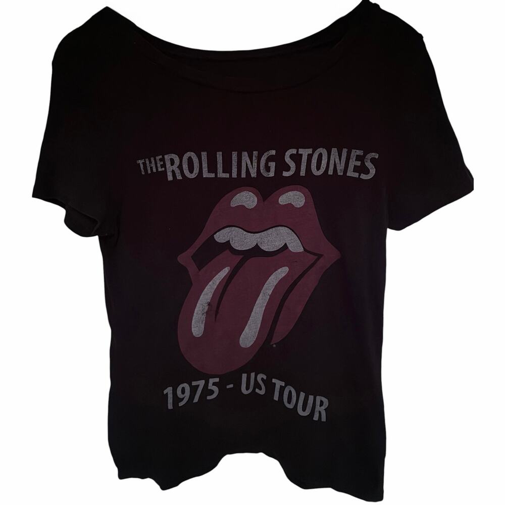 Rolling Stones 1975 US Tour Graphic Tee Womens Small